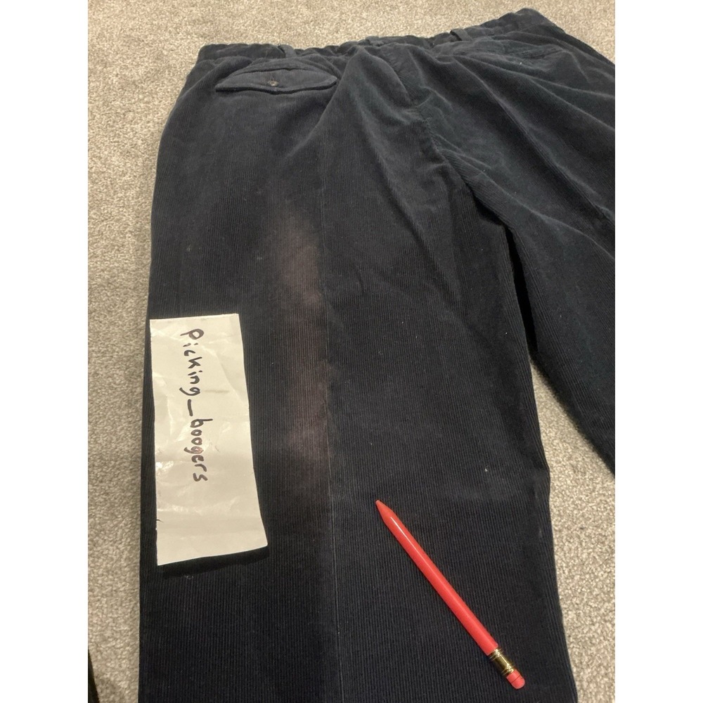Vintage Polo Ralph Lauren Men's Corduroy Hammond Pants Measure 38x30 Navy Blue - Picture 6 of 6